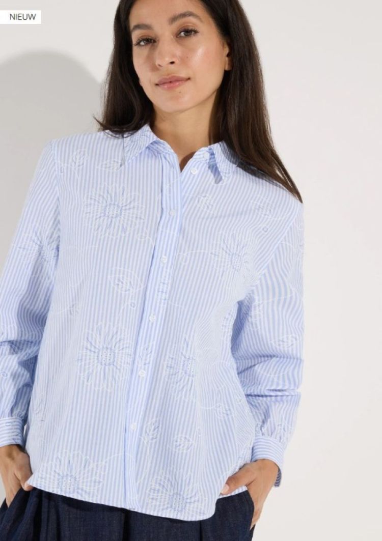 Striped flower blouse 2319